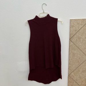 Burgundy mock turtleneck - sweater top